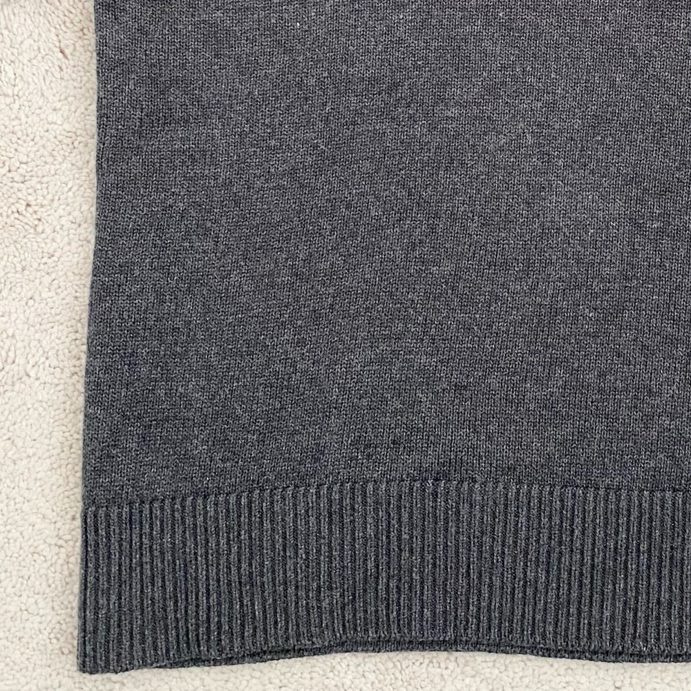 Sold Quince Organic Cotton Charcoal Grey Mock Neck Sweater Small - Picture 8 of 16